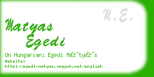 matyas egedi business card